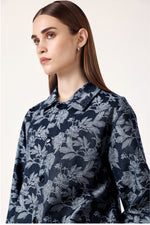 Floral Blaze Denim Unisex Overshirt