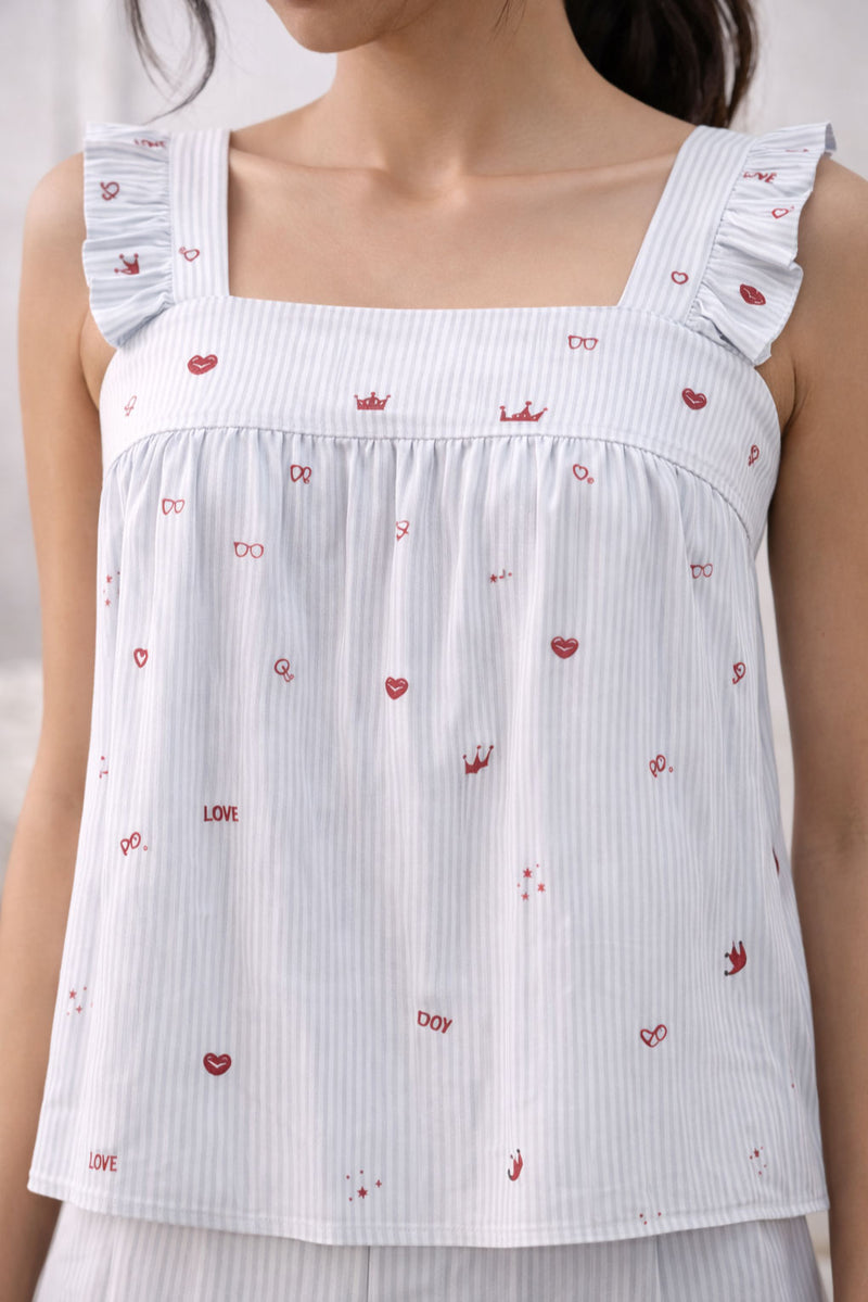 BONNE NUIT 22 FRILL TOP