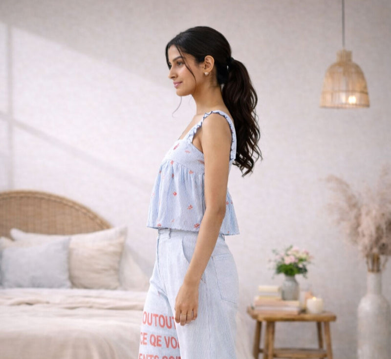 BONNE NUIT 22 FRILL TOP