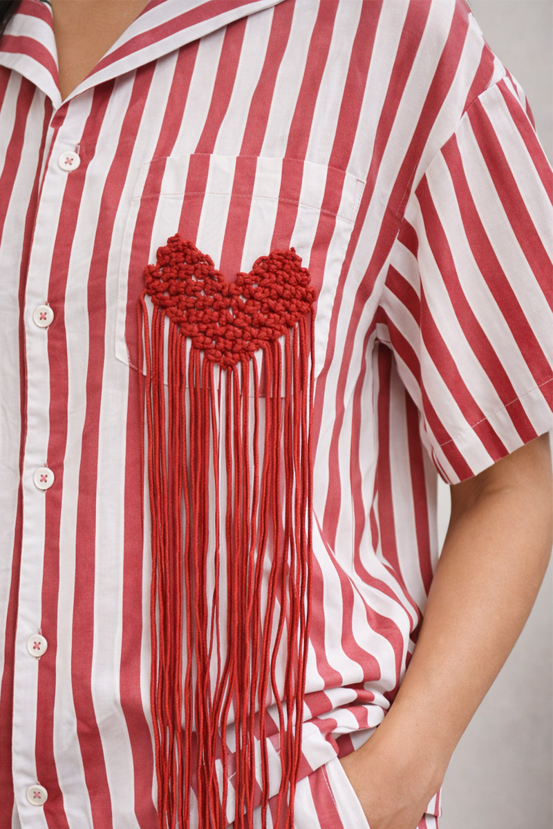 STRIPEY LOVE WOMEN SHIRT