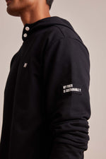 Black SnapArt Statement Hoodie