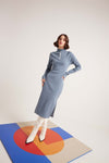 Blue Sleek - Fit Rib'bed Dress