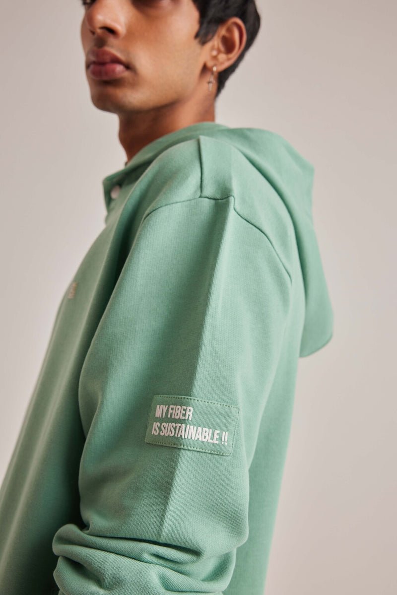 Green SnapArt Statement Hoodie