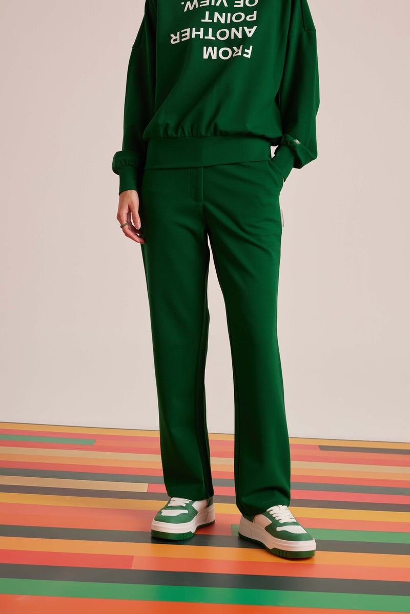 Green Pintuck Pant