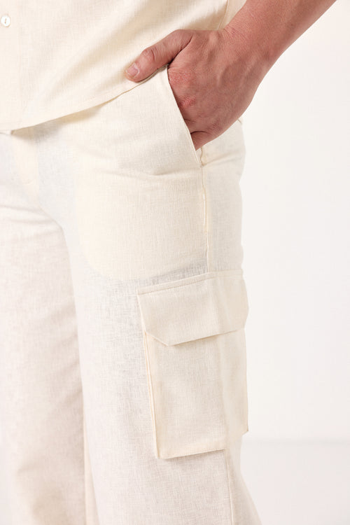Ecru Linen Pant