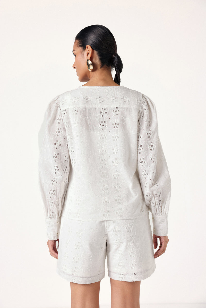 Breezy Schiffli Top