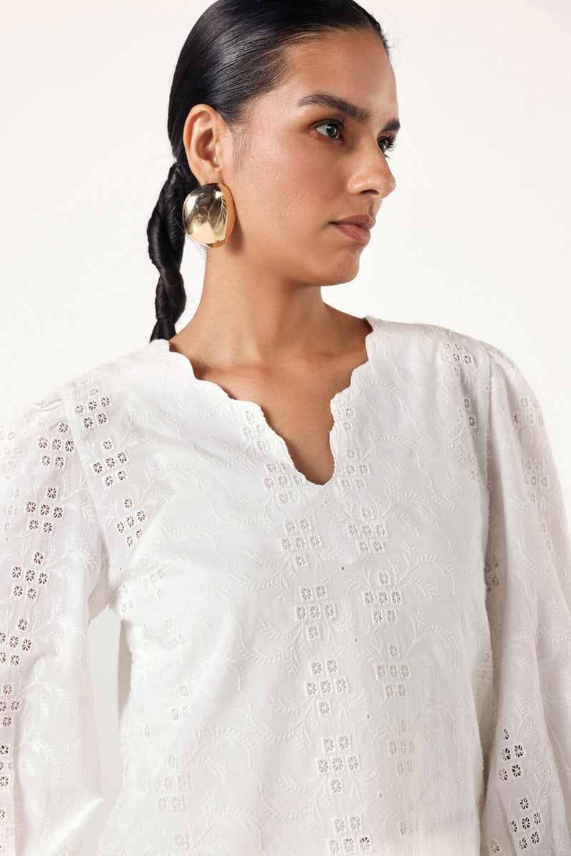 Breezy Schiffli Top