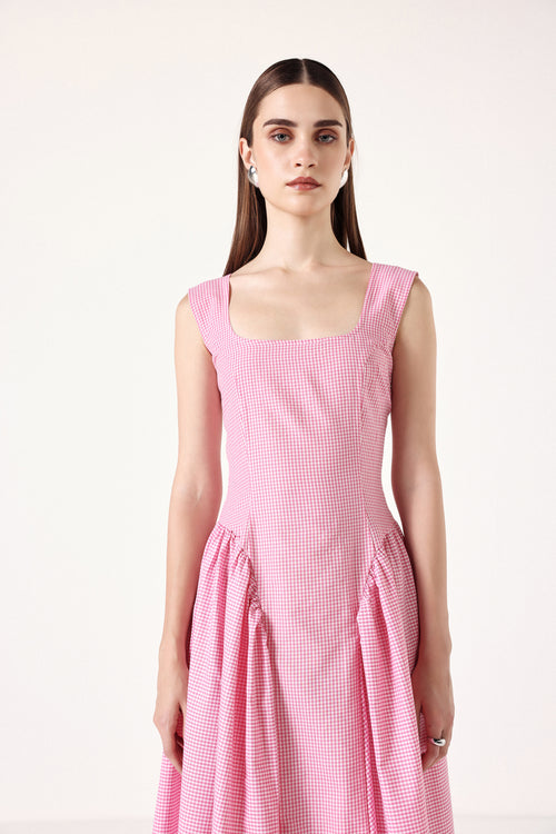 Corset Gingham Dress