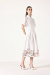 Pleated Linen Dress