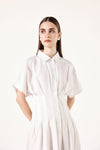Pleated Linen Dress