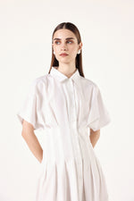 Pleated Linen Dress