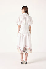 Pleated Linen Dress