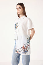 Asymmetry Linen Shirt