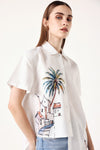 Asymmetry Linen Shirt
