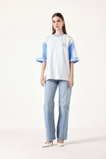 Blue Splash Oversized Tee