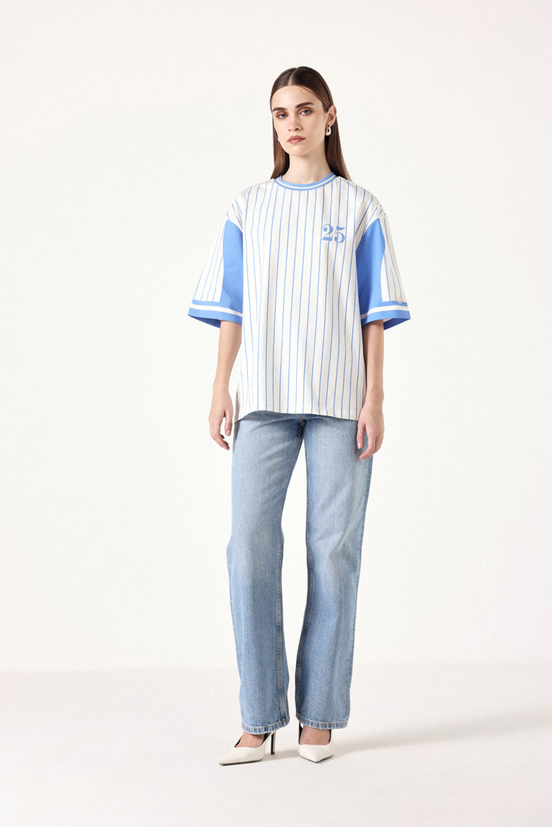 Blue Splash Oversized Tee