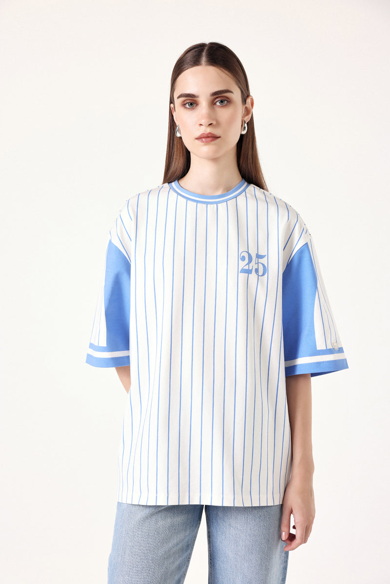 Blue Splash Oversized Tee
