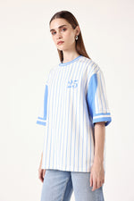 Blue Splash Oversized Tee