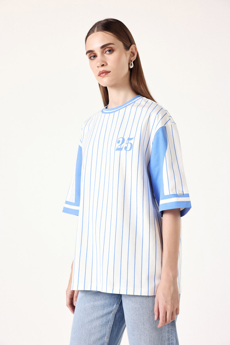 Blue Splash Oversized Tee