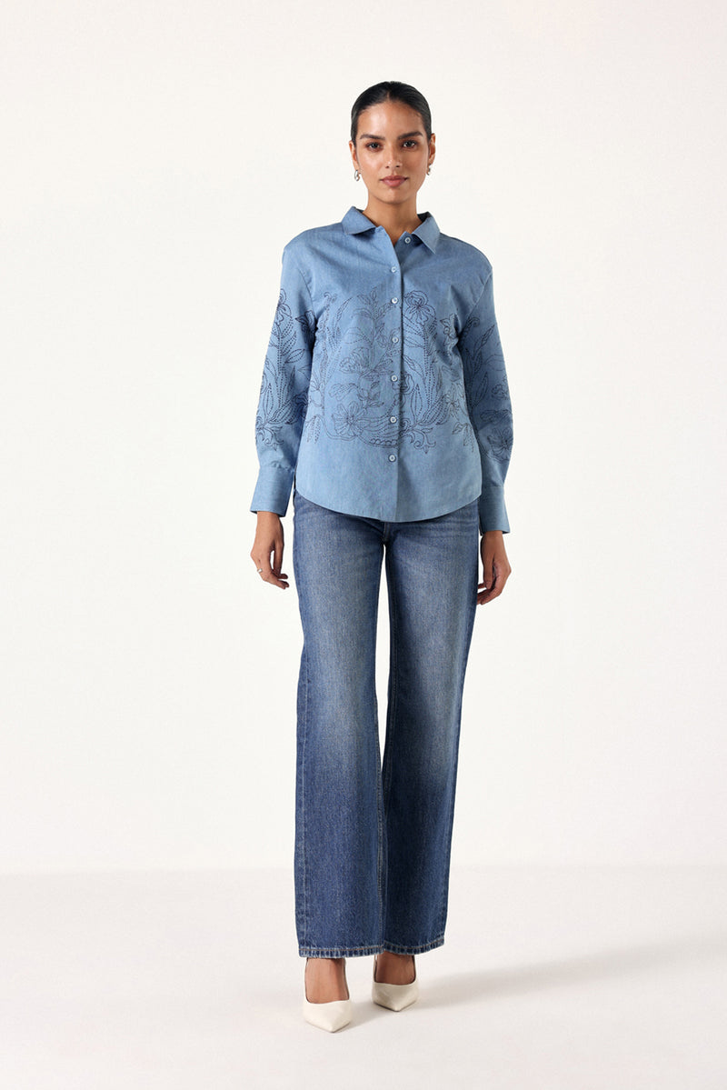 Denim Grain-Line Shirt