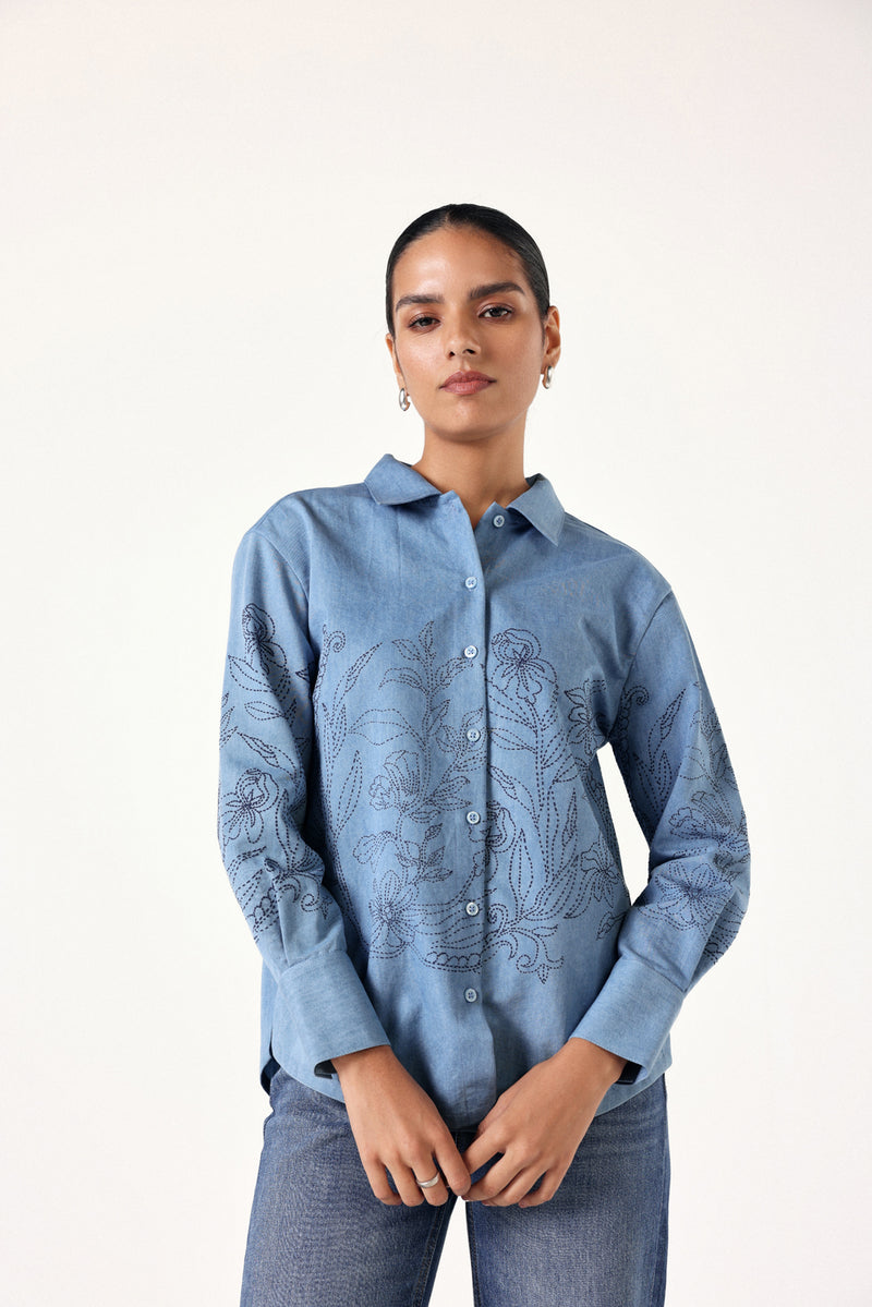 Denim Grain-Line Shirt