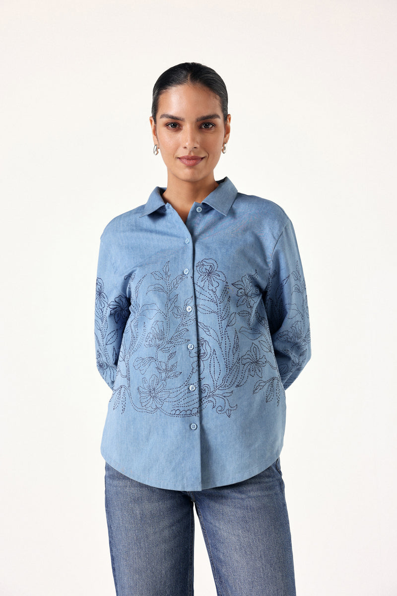 Denim Grain-Line Shirt
