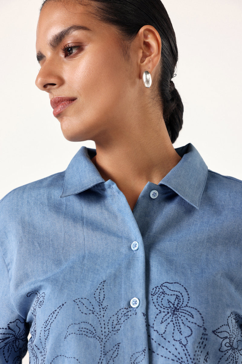 Denim Grain-Line Shirt