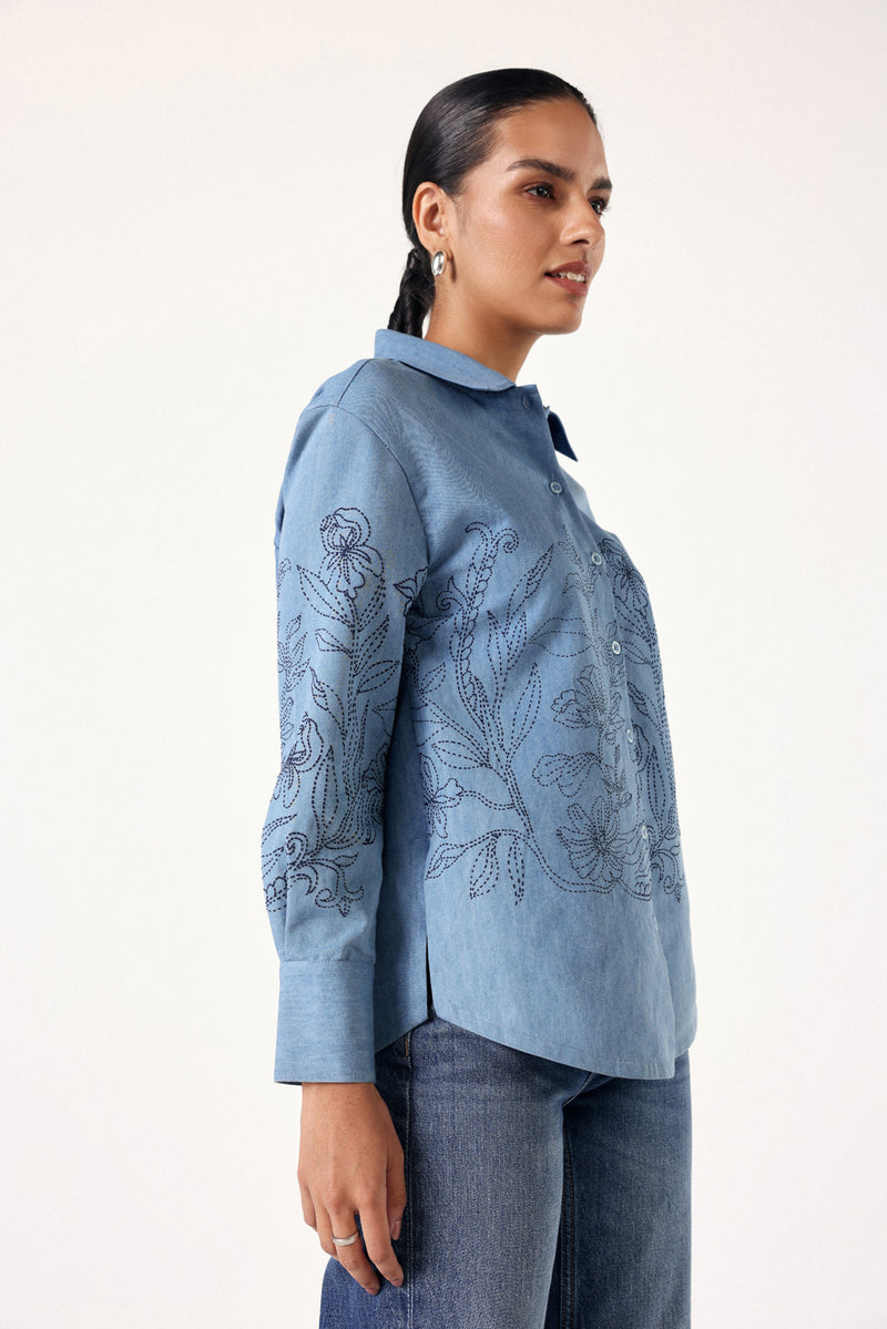 Denim Grain-Line Shirt