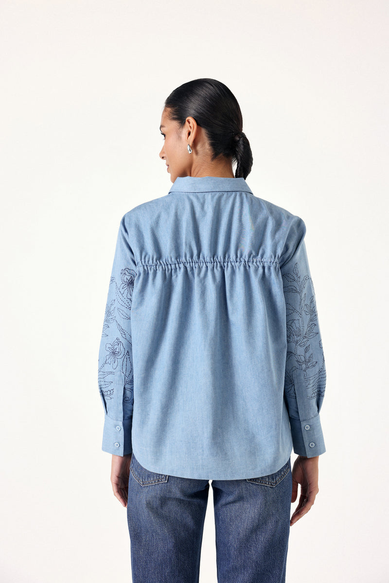 Denim Grain-Line Shirt
