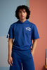 Don't PANIC It's ORGANIC Hoodie Tee - Dazzling Blue