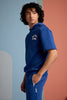 Don't PANIC It's ORGANIC Hoodie Tee - Dazzling Blue