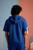 Don't PANIC It's ORGANIC Hoodie Tee - Dazzling Blue