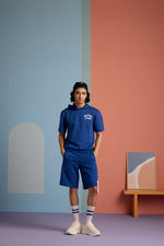 Don't PANIC It's ORGANIC Hoodie Tee - Dazzling Blue