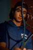 Don't PANIC It's ORGANIC Hoodie Tee - Dazzling Blue