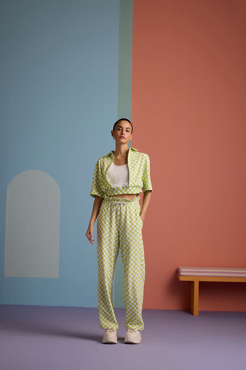Checkmate Vibe Top -Apple Green