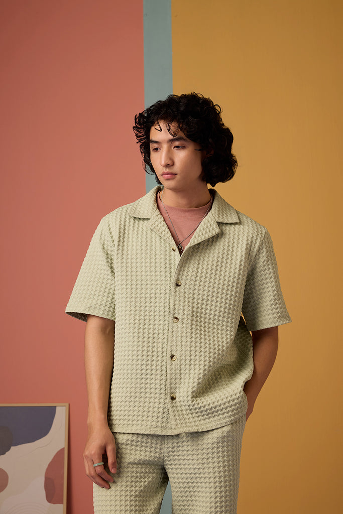 Cabana Opulence Shirt - Green Apple