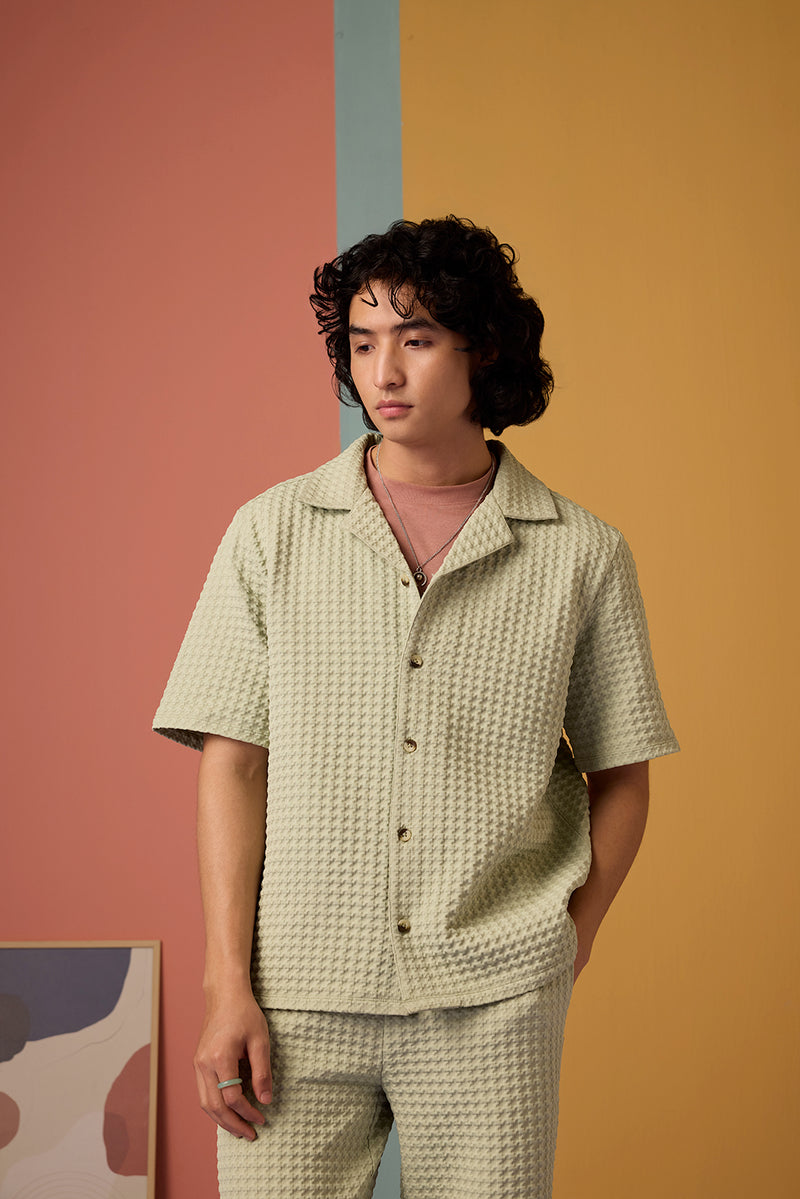 Cabana Opulence Shirt - Green Apple