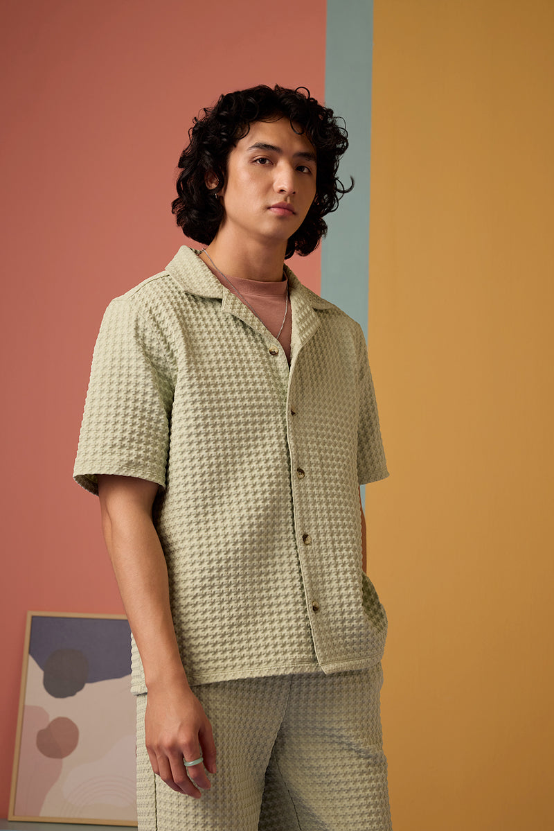 Cabana Opulence Shirt - Green Apple