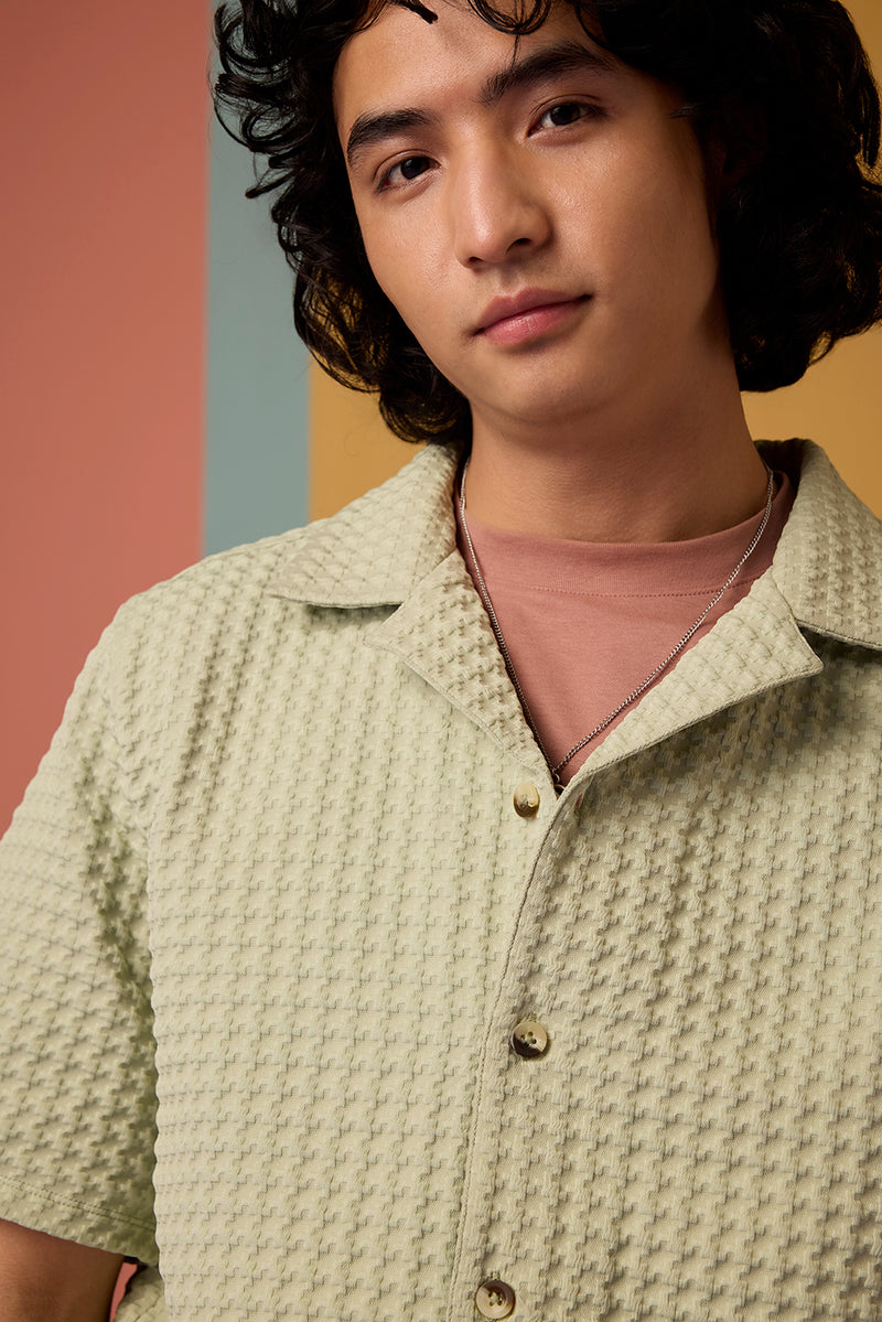 Cabana Opulence Shirt - Green Apple