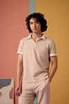 Sunlit Sienna Jacquard Zip Tee