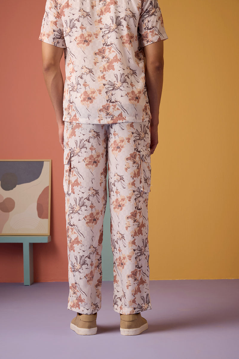Floral Odyssey Pants - Caramel Brown