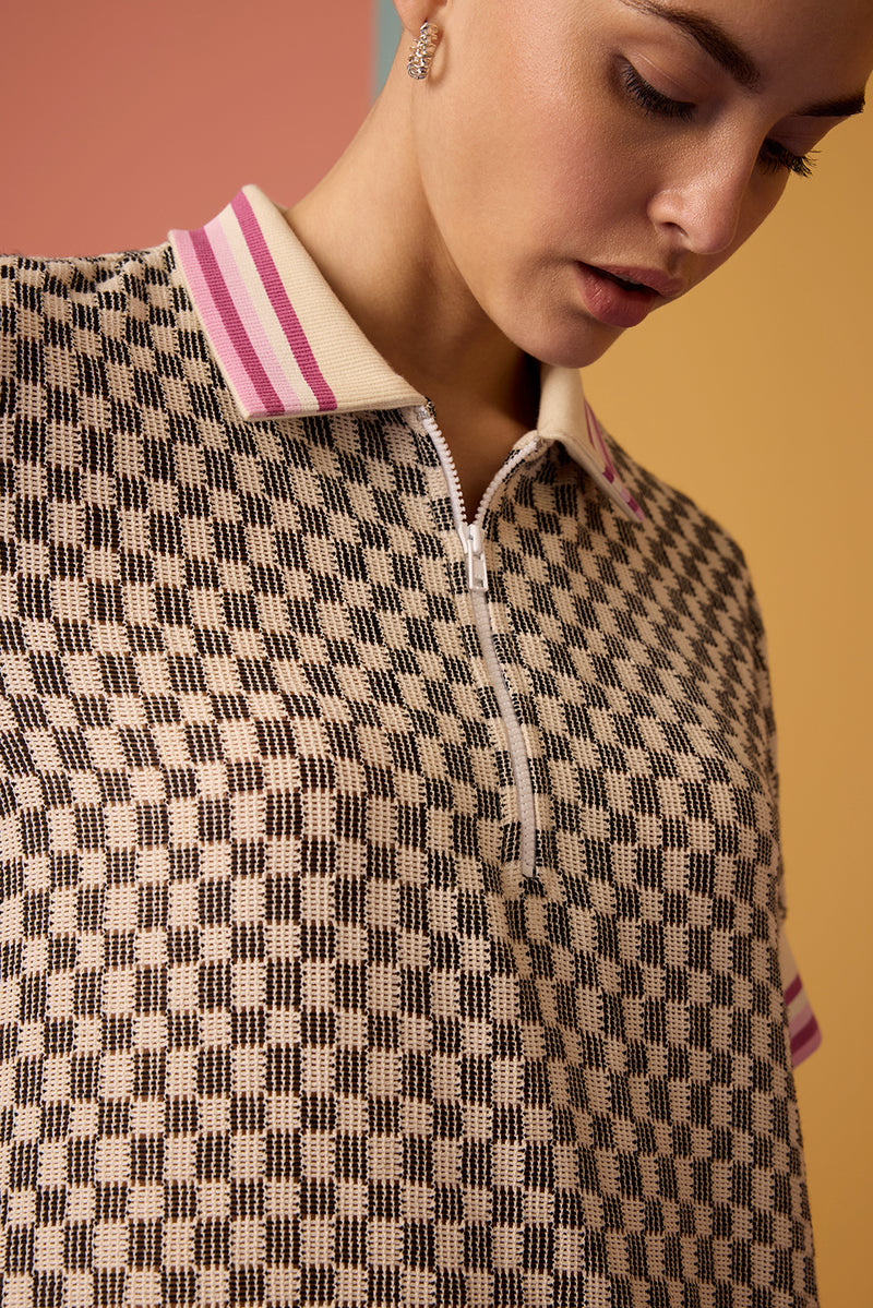 Pixel-Pop Checker'ed Dress