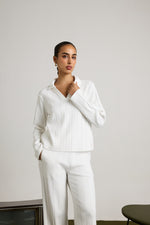 Tactile Pleated Co-ord Set - WH