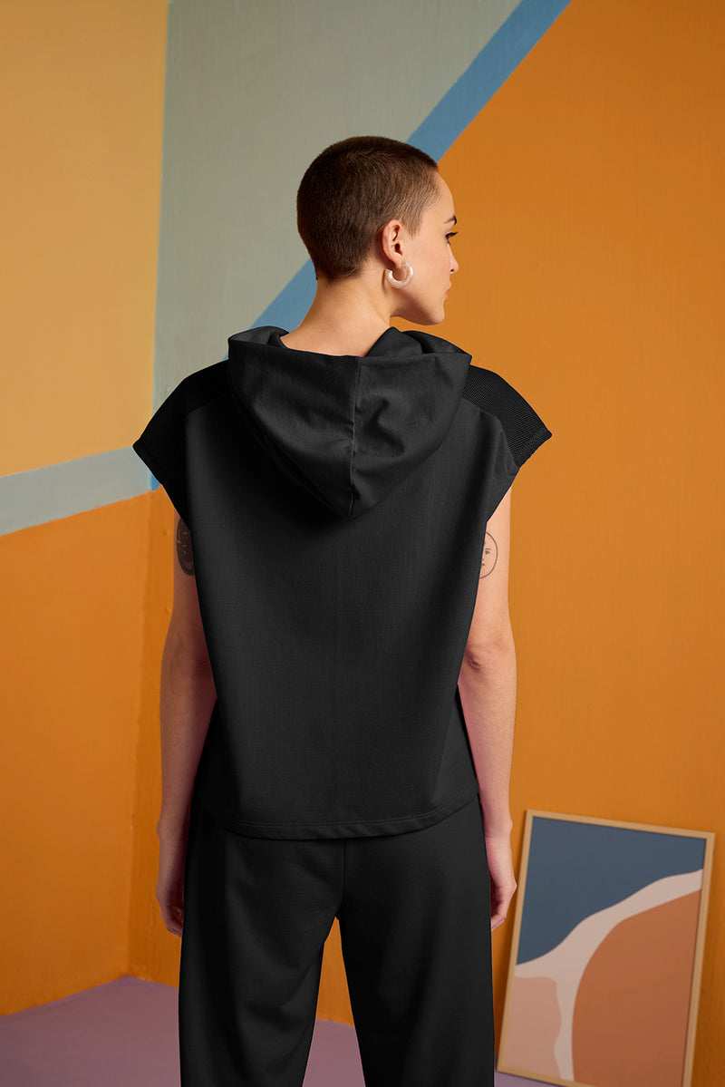 Ethereal Elegance  Top - Black