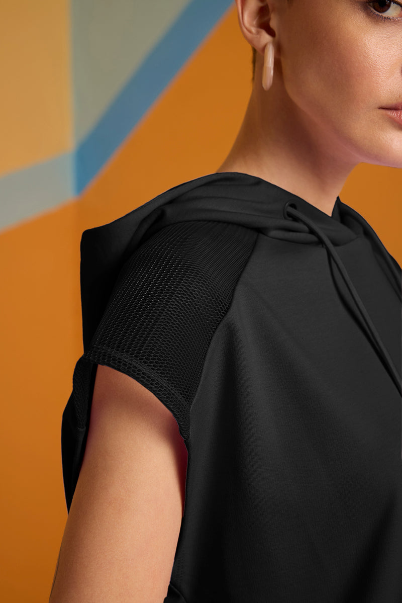 Ethereal Elegance  Top - Black