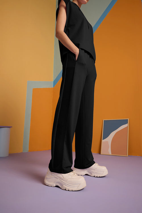 Ethereal Elegance  Pant - Black