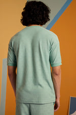 Maverick Jac'quard Tee - Malachite Green