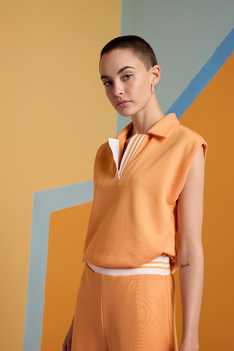 Tangerine Twist Rib Top