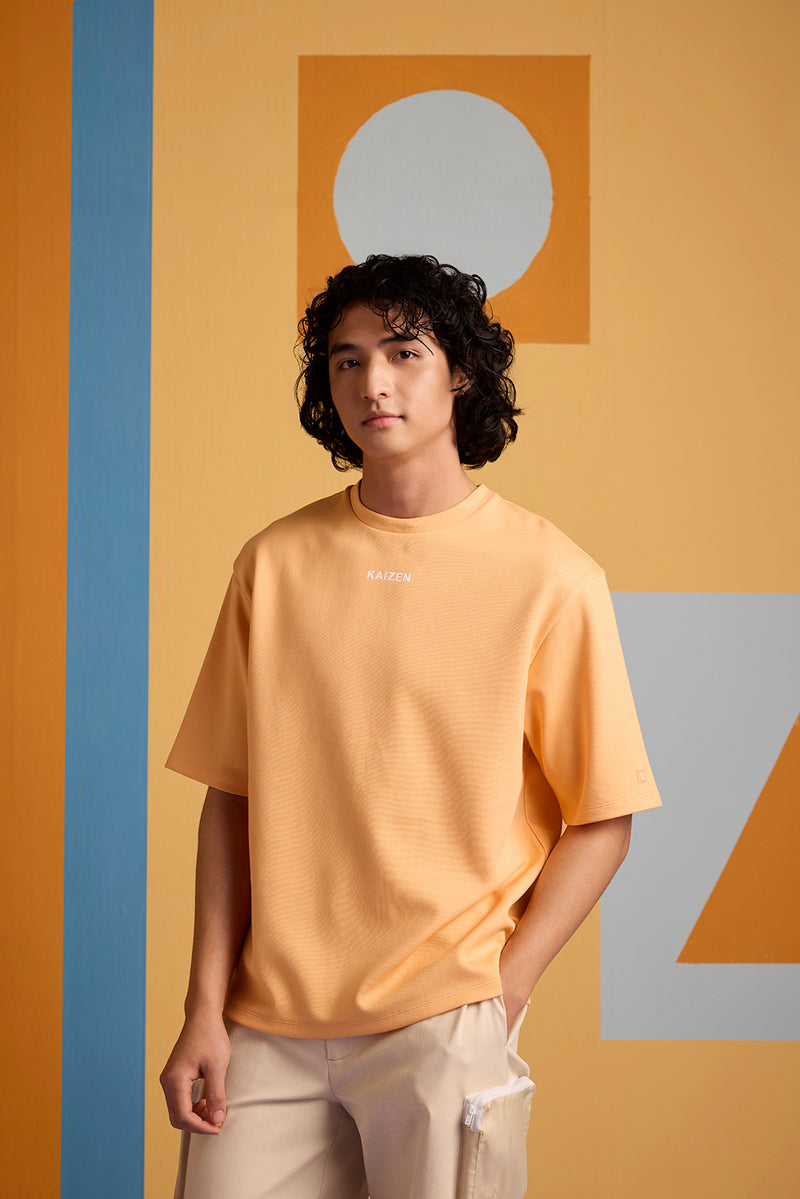 Kaizen Oversized Unisex Tee - Apricot Crush