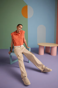 Orange & Beige